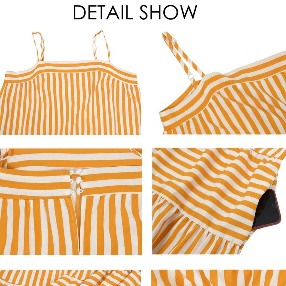 Striped Spring Ruffle Babydoll Dress - Picture 6 of 7